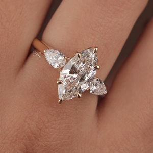 Anillo de Compromiso para Mujer en Oro de 14K con Diamante Cultivado en Laboratorio de 3 Quilates con Certificado IGI, Joyería Nupcial Elegante y de Lujo - Product Image 4