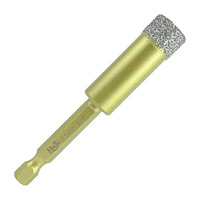 Forets diamantés brasés sous vide à queue hexagonale 14 mm pour maçonnerie, carrelage en porcelaine, céramique, granit, marbre, 80 mm au total