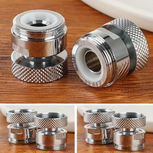 Adaptateur de robinet de lavabo de jardin GHT 1/2 po antirouille, rotatif à 360 degrés, avec aérateur et tête d'adaptateur pivotante - Product Image 4