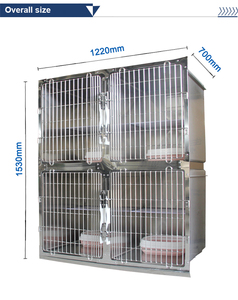 Boîtier pour chat à quatre compartiments en acier inoxydable - Product Image 6