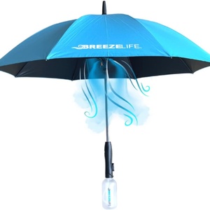 Outdoor Straight Mist Cooling Fan <b>Umbrella</b> with Manual Control Business Gift Set and Water Spray Function - Product Image 2