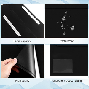 Pochette de rangement grand format pour documents immobiliers, en polypropylène, avec pochette transparente pour cartes de visite, pour l'organisation de documents - Product Image 3