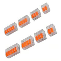 Connecteur de câblage à levier à cinq ports LT-415, 1 entrée 4 sorties, corps transparent pour lustre, lampe suspendue et éclairage de présentation