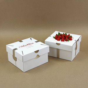 Cajas <span class=keywords><strong>para</strong></span> Pasteles Cuadradas de Cartón Corrugado Resistente, Tamaño Personalizado, con Forro de Esponja, Materiales Reciclados, <span class=keywords><strong>Ventanas</strong></span> Transparentes y Cierre Magnético - Product Image 2