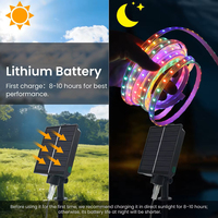 Tira de Luces LED Solares con Control Remoto, 8 Modos, Regulable, Temporizador, IP65 Impermeable, Recargable por USB, 5m-52m, 2700K-6000K, RGB, para Exteriores y Patios