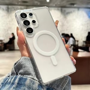 Custodia Magnetica Trasparente Originale per <span class=keywords><strong>Samsung</strong></span> Galaxy S26 S25 S24 S23 S22 S21 Plus Ultra FE Edge - <span class=keywords><strong>Cover</strong></span> Trasparente - Product Image 1