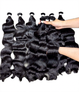 Meilleure Vente Extensions de Cheveux Humains Remy 20 Pouces Tissage Double Trame à la Machine Cheveux Bouclés Birmans Ondulés Naturels Cheveux Indiens Bruts - Product Image 1