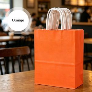 Sac en papier kraft écologique fait main, élégant, avec poignée torsadée, en matériaux recyclés, résistant et imperméable à l'humidité - Product Image 5