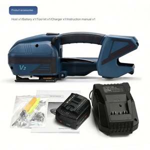 Herramientas de Flejado Eléctricas V1 V2 <span class=keywords><strong>V3</strong></span>, Máquina Automática de Embalaje de Cajas con Flejes de PP y PET, Accionamiento Neumático Manual para Alimentos - Product Image 3