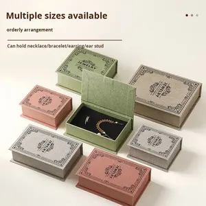 Boîte cadeau magnétique pliable de luxe noire personnalisée avec logo pour l'emballage en carton recyclé de bijoux de luxe - Product Image 2