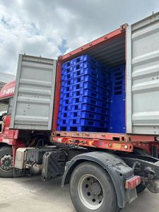 1200x1200 màu xanh Euro HDPE 1212 Tùy chỉnh màu sắc khách hàng logo nhựa CuộN <span class=keywords><strong>Pallet</strong></span> cho sàn bán - Product Image 6