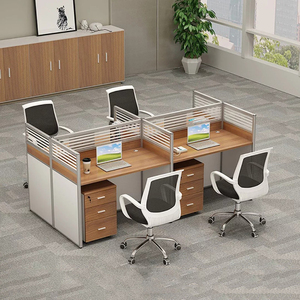 Tavolo da ufficio commerciale con Workstation per ufficio economica con bordo in melamina - Product Image 2
