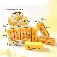 Jouet Squishy en forme de beurre anti-stress, sensoriel, à presser, avec son craquant, cadeau fantaisie doux en forme d'aliment