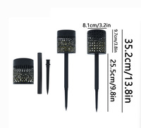 Lampes solaires LED d'extérieur en forme de pivoine, lampes de jardin étanches IP65, créant une ambiance paysagère