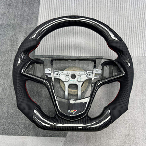 Volante Deportivo Personalizado de Fibra de Carbono, Modificación Interior de Automóvil, Piezas de Repuesto Compatibles con <span class=keywords><strong>Cadillac</strong></span> ATS-L CT5 CT6 XT5 XT6 - Product Image 4