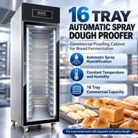 Armoire de Fermentation Commerciale Automatique à 16 Plateaux pour Pains et Pâtes, Machine à Fermer la Pâte par Pulvérisation pour Boulangerie
