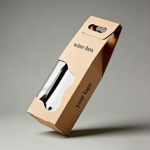 Bolsa de Papel Kraft Personalizada, Reciclable y Económica, <span class=keywords><strong>Precio</strong></span> de Fábrica, Caja de Papel <span class=keywords><strong>para</strong></span> <span class=keywords><strong>Vino</strong></span> Tinto, Brandy, Whisky y Otras Bebidas - Product Image 3