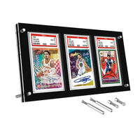 Présentoir de table en acrylique transparent pour cartes gradées, cadre de présentation pour cartes de baseball et objets de collection, pour cartes sous plaque de protection