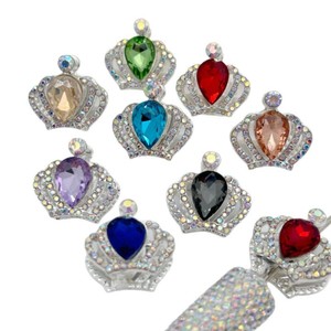 งานประดิษฐ์ทำมือสำหรับพวงกุญแจโทรศัพท์ทำจากโลหะใหม่ทั้งชิ้นประดับด้วยเม็ดลูกปัดรูปมงกุฎสองด้านประดับเพชรเต็มรูปแบบใหม่สำหรับงานประดิษฐ์ทำมือ - Product Image 5