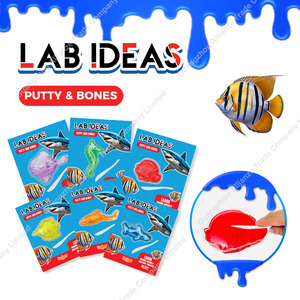 6 styles de jouets : Kit de fouilles pédagogiques de fossiles d'os d'animaux marins pour le soulagement du stress, Jouet d'expérimentation en laboratoire sur les requins, Jouet sensoriel à presser en slime - Product Image 2