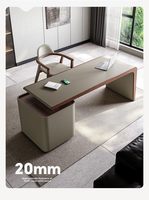 Bureau d'ordinateur moderne de luxe minimaliste italien haut de gamme pour le bureau à domicile avec tiroirs