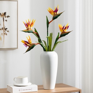 Piante Artificiali di Lusso Moderne, Uccelli del Paradiso <span class=keywords><strong>Verdi</strong></span>, Ignifughe ed Ecologiche, Decorazione per la Casa, Composizioni Floreali per Vasi - Product Image 4