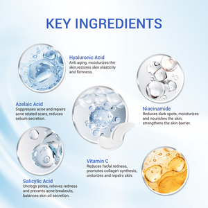 Crema Viso all'Acido Azelaico a Marchio Privato per Riparazione della Pelle, Schiarimento del Tono Non Uniforme, Lenimento della Rossore, Riduzione dei Pori - Product Image 3
