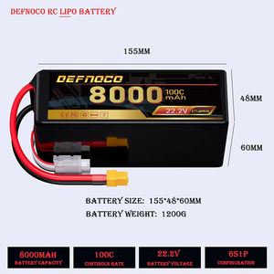 Batterie de drone à état solide haute densité énergétique DEFNOCO 6S 8000mAh 22.2V 100C pour aéronef DF1048145 Batterie 12000mAh pour - Product Image 6