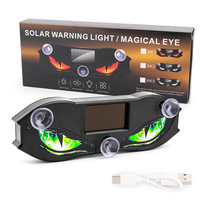 Lumière LED solaire pour fenêtre de voiture, activée par vibration, marche/arrêt automatique, type œil du diable, recharge solaire, type-C, lumière d'avertissement rechargeable