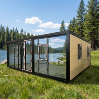 Maison intégrée, maison préfabriquée, maison modulaire, toit plat, conteneur extensible pour projet résidentiel de tourisme culturel