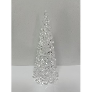 Acrylic Christmas <b>Tree</b> 3.25x7.5 Inches Multicolored Led <b>Lights</b> Remote Controlled Battery Operated Home Decor - Product Image 4
