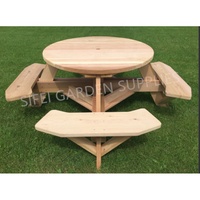 Ensembles de Table et chaise en bois 8 places pour piscine extérieure