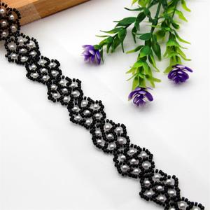 Bufanda DE BODA caliente Lentejuelas con cuentas Accesorios de ropa Bolsa Zapatos Accesorios Vestido Borde floral Bordado Malla Encaje - Product Image 2