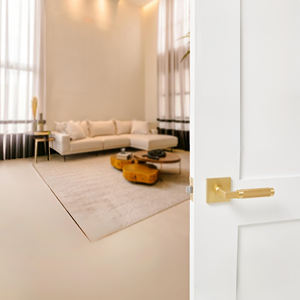 יוקרה מודרנית בארה "ב מוברש ידית דלת פליז עבור דלתות פנים מעבר פרטיות dummy דלת כניסה - Product Image 3