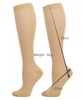 Chaussettes de football athlétiques sur mesure à compression, antidérapantes, montantes, imprimées, écologiques, tricotées, pour l'automne