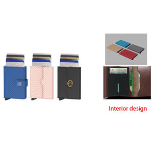 Portefeuille en métal fantaisie automatique Pop up <span class=keywords><strong>carte</strong></span> de crédit porte-monnaie portefeuille en aluminium porte-<span class=keywords><strong>carte</strong></span> étui en cuir porte-<span class=keywords><strong>carte</strong></span> porte-monnaie - Product Image 2