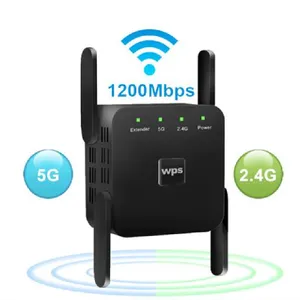 5G WiFi 중계기 무선 WiFi 증폭기 5Ghz WiFi 장거리 연장기 1200M Wi-Fi 부스터 홈 와이파이 인터넷 신호 증폭기