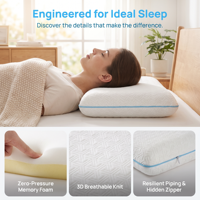 Oreiller cervical moderne en mousse à mémoire de forme, soutien ergonomique pour les dormeurs latéraux, rafraîchissant, lavable en machine, compressé sous vide, vente en gros