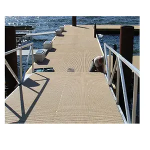 Anti slip FRP dock panels and fiberglass deck boards Fiberglass reinforced plastic grating walkways sheets