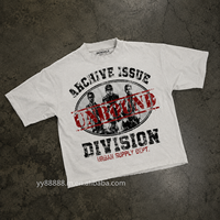 Kaos Grafis Heavyweight OEM, Kaos Acid Wash, Kaos Polos untuk Sablon, Kaos Putih Distressed, Kaos Scoop Neck