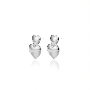Amy Amy Heart <b>Stud</b> Earrings <b>Silver</b> Plated For Women Romantic Fashion Jewelry Gift - Product Image 4