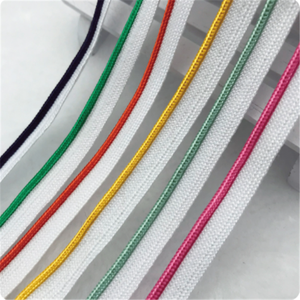 Chất lượng cao tùy chỉnh sọc Polyester 10mm sáng lurex đường ống dây dây BISE Băng sinh thái thân thiện cho nhà dệt - Product Image 2