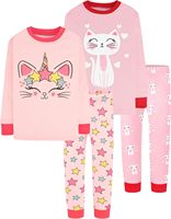 Ensemble de vêtements de nuit pour enfants personnalisé Halloween enfants hiver printemps licorne pyjamas ensemble thermique Homewear dessin animé enfants vêtements de nuit pour 4 pièces