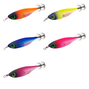 Señuelo de pesca de calamar SNEDA de madera que brilla en la oscuridad con cuentas de sonajero y anzuelos de paraguas de 5.2 cm para pesca nocturna en el mar - Product Image 5