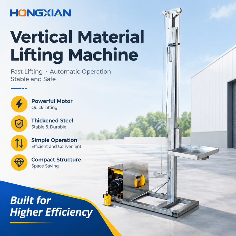 220V Roman Column Casting Hoist, 3-15m Automatic Lifter with Manual ...