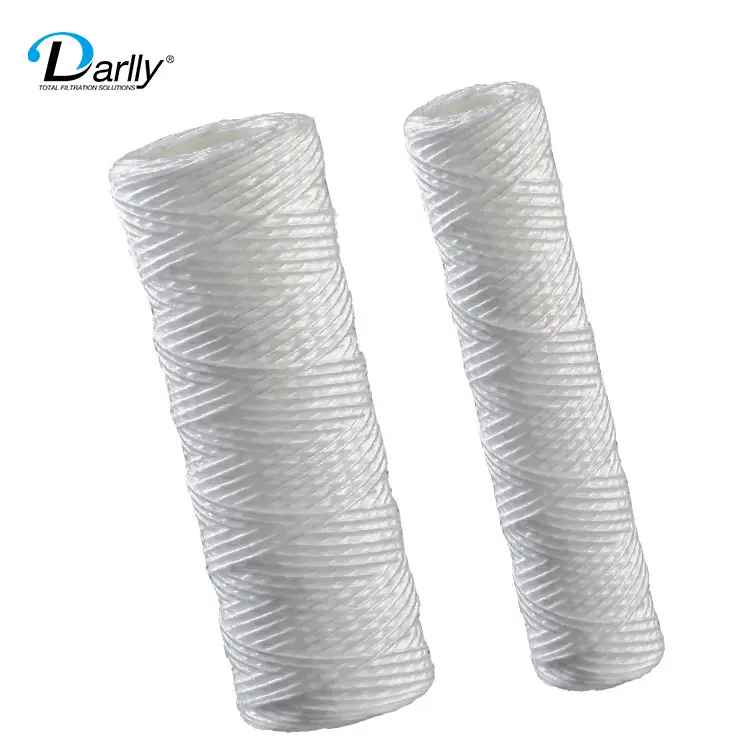 China Manufacturer Filters Replacement Big Blue PP Yarn Cotton String Wound Water Filter Cartridges Water Filter System for Home
