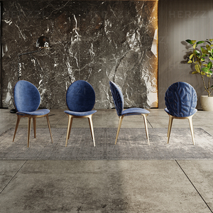 เก้าอี้ห้องนั่งเล่นวินเทจผ้าหนังแท้ที่ทันสมัยที่นั่งในสีดำสีขาวสีเหลืองสำหรับห้องครัว - Product Image 5