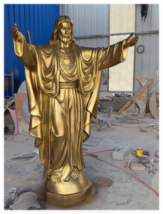 Statua di <span class=keywords><strong>Gesù</strong></span> in Vetroresina Stile Papale, Scultura Artigianale di Alta Gamma Personalizzata in Diversi Colori - Product Image 2