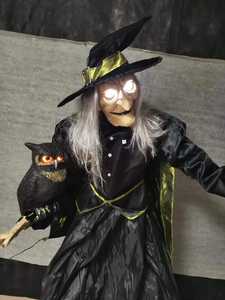 Halloween effrayant maison hantée effrayante décoration <span class=keywords><strong>Secret</strong></span> Room Escape Props sorcière lumineuse électrique avec décoration de hibou - Product Image 4