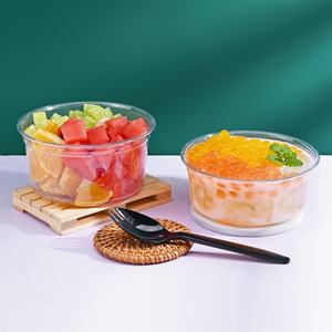 320/450/500/550/800/1000ML Descartável Personalizado Sobremesa De Plástico Comida Fruta Tigela Transparente Salada Smoothie <span class=keywords><strong>Pet</strong></span> Cup Com Tampa - Product Image 2